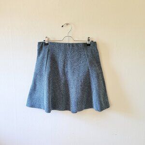 Blue Herringbone Knit Mini Skirt Size S
